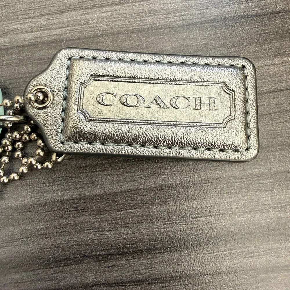 Coach Poppy Era Metallic Star Hang Tag Set Logo Charm Keychain